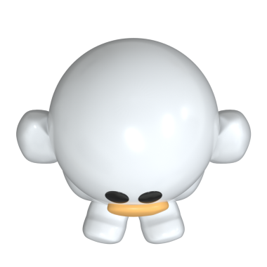 Beyaz ördek oyuncağı, arka plan oyuncağı yok..