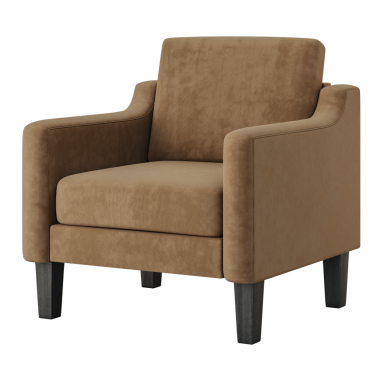 Sırtı bronzlaşmış kahverengi bir sandalye. Sandalye deriden yapılmıştır ve ahşap bir çerçeveye sahiptir.