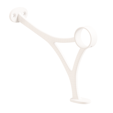 Eğri dizaynlı beyaz bir nesne. Beyaz bir nesnenin 3 boyutlu modeli.