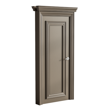 Gümüş saplı ve gümüş düğmeli bir kapı. Kapı ahşaptan yapılmıştır ve gümüş bir kapağı vardır.