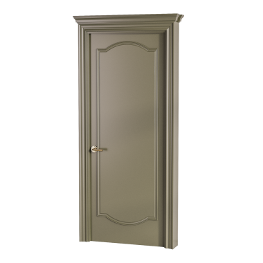 Altın saplı ve altın düğmeli bir kapı. Kapı tahtadan yapılmış ve altın kaplama.