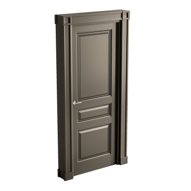 Gümüş saplı ve gümüş düğmeli bir kapı. Kapı ahşaptan yapılmıştır ve gümüş bir kapağı vardır.