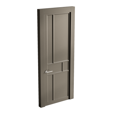 Gümüş saplı ve gümüş düğmeli bir kapı. Kapı ahşaptan yapılmıştır ve gümüş bir kapağı vardır.