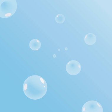 Masaüstü için su, arkaplan ve duvar kağıtlarındaki hava kabarcıkları. Vektör illüstrasyonu.