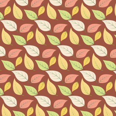 Güzel yaprak desenli vektör arkaplan illüstrasyonu.