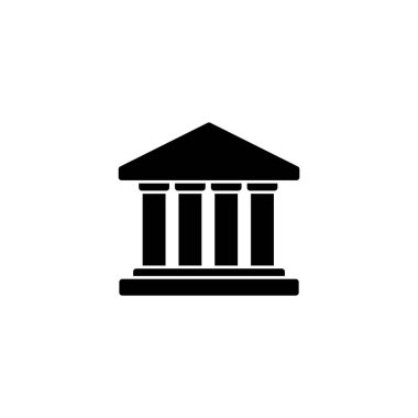 Banka simgesi vektör illüstrasyonu. Banka işareti ve sembol, müze, üniversite