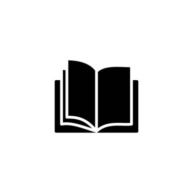 Kitap ikonu vektör çizimi. Açık kitap işareti ve sembol. Kitap simgesi