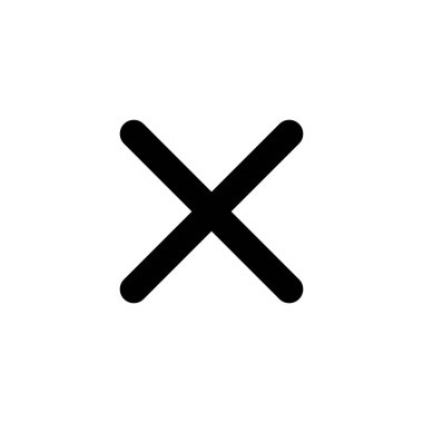 Simge vektör çizimini kapat. İşareti ve sembolü sil. çapraz işaret