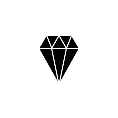 Elmas ikon vektör illüstrasyonu. Elmas taşları işareti ve sembolü