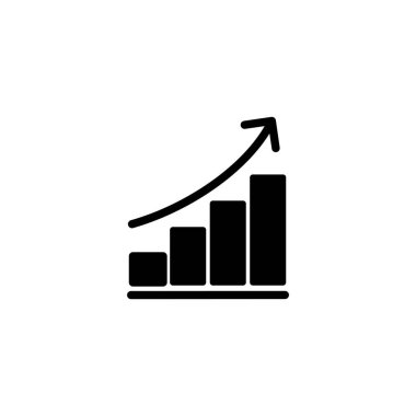 Grafik Simgesi vektör illüstrasyonu büyüyor. Çizelge ve sembol. diyagram simgesi