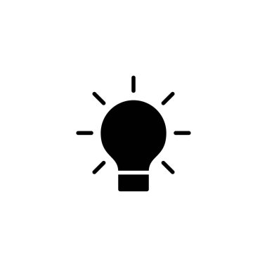 Lamba ikonu vektör illüstrasyonu. Ampul işareti ve sembol. fikir sembolü.
