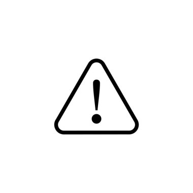 Ünlem tehlikesi işareti illüstrasyonu. Dikkat işareti ve sembol. Tehlike uyarısı işareti