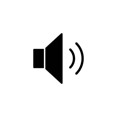 Sözcü simgesi vektör illüstrasyonu. Ses düzeyi ve sembol. Hoparlör ikonu. ses sembolü