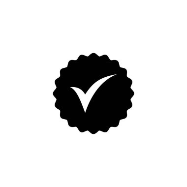 Onaylanmış ikon vektör illüstrasyonu. Sertifikalı Madalya Simgesi. işaretle