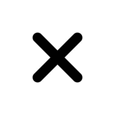 Simge vektör çizimini kapat. İşareti ve sembolü sil. çapraz işaret