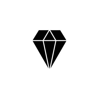 Elmas ikon vektör illüstrasyonu. Elmas taşları işareti ve sembolü