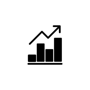 Grafik Simgesi vektör illüstrasyonu büyüyor. Çizelge ve sembol. diyagram simgesi
