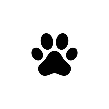 Paw simgesi vektör illüstrasyonu. Pençe izi ve sembol. köpek ya da kedi pençesi