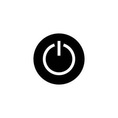 Güç ikonu vektör illüstrasyonu. Güç Anahtarı işareti ve sembolü. Elektrik gücü.