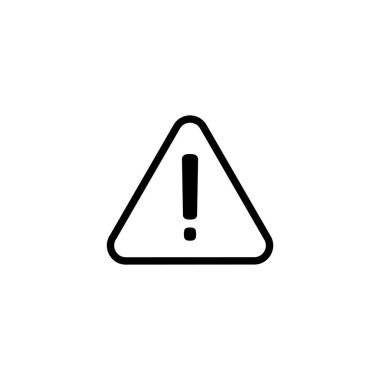 Ünlem tehlikesi işareti illüstrasyonu. Dikkat işareti ve sembol. Tehlike uyarısı işareti