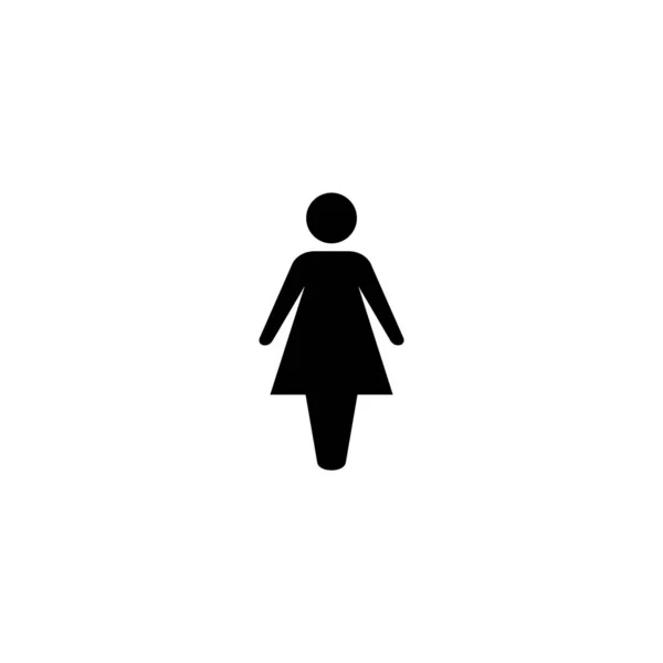 Vrouwelijke Pictogram Vector Illustratie Vrouw Teken Symbool — Stockvector