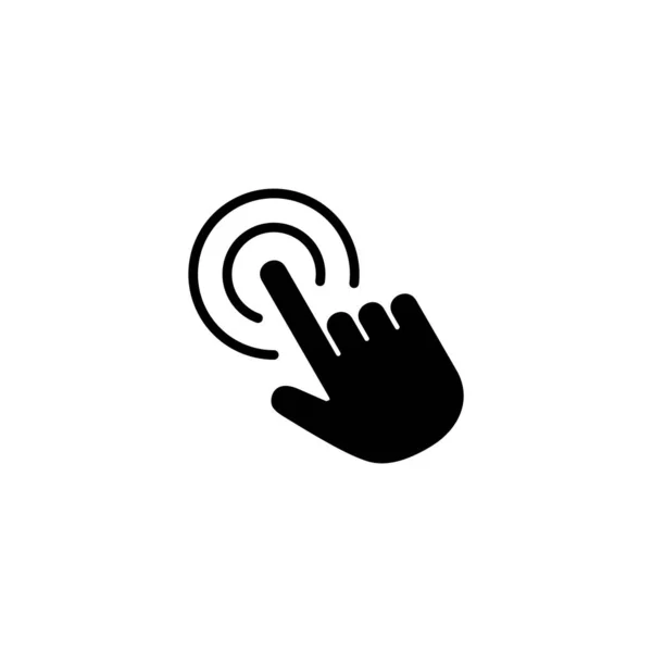 Ilustracja Wektora Ręcznego Kliknięcia Znak Wskaźnika Symbol Ikona Kursora Ręcznego — Wektor stockowy
