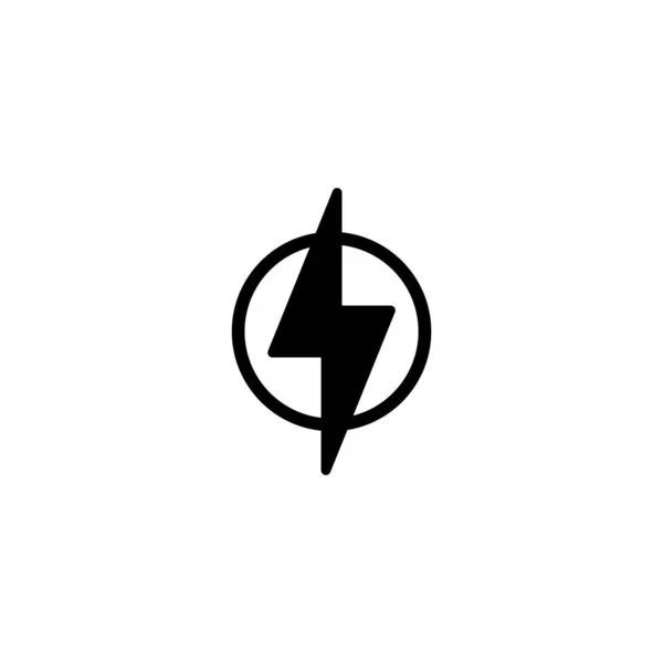 Lightning Icon Vector Illustration Electric Sign Symbol Power Icon Energy — Stock Vector