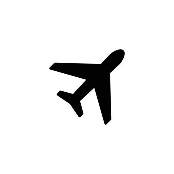 Icono Plano Ilustración Vectorial Signo Símbolo Del Avión Símbolo Transporte — Vector de stock