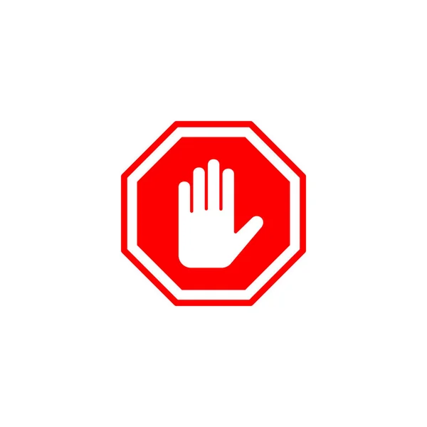 Stop Pictogram Vector Illustratie Stop Het Verkeersbord Handstopteken Symbool Stop — Stockvector