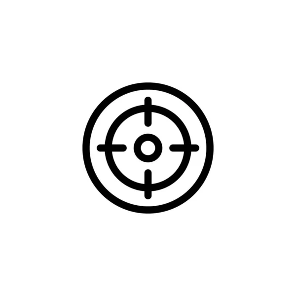 Цільова Піктограма Векторна Ілюстрація Вектор Піктограми Цілі Знак Символ Цільового — стоковий вектор