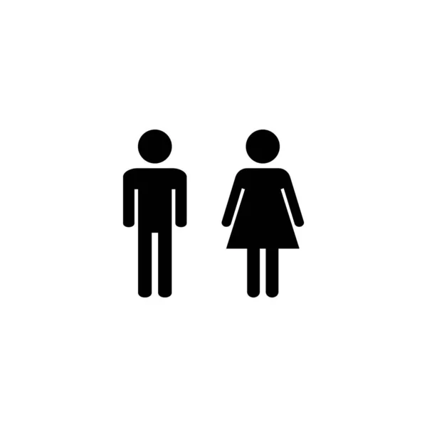 Icono Ilustración Vectorial Hombre Mujer Signo Símbolo Masculino Femenino Niñas — Archivo Imágenes Vectoriales