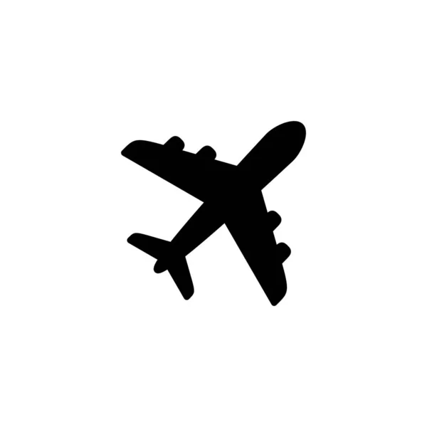 Düzlem Ikonu Vektör Illüstrasyonu Uçak Işareti Sembol Uçuş Taşıma Sembolü — Stok Vektör