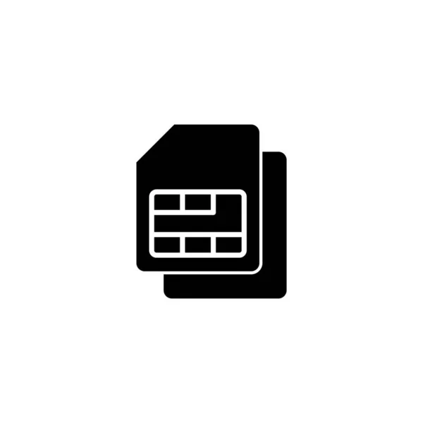 シムカードアイコンベクトルイラスト デュアルSimカードのサインと記号 — ストックベクタ