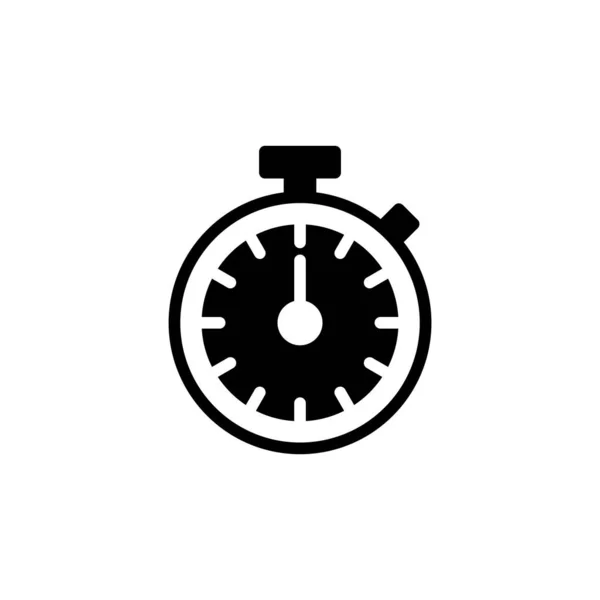 Stopwatch Pictogram Vector Illustratie Timer Teken Symbool Aftelicoon Termijn — Stockvector