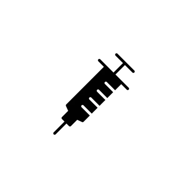 Ikona Stříkačky Vektorové Ilustrace Injekční Značka Symbol Ikona Vakcíny — Stockový vektor
