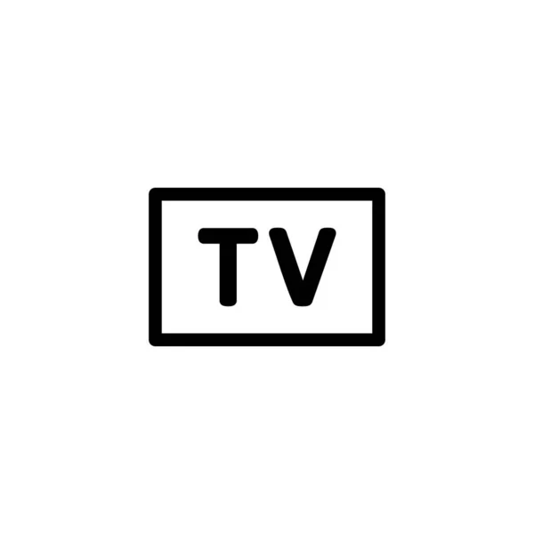 Icono Televisión Ilustración Vectorial Signo Símbolo Televisión — Archivo Imágenes Vectoriales