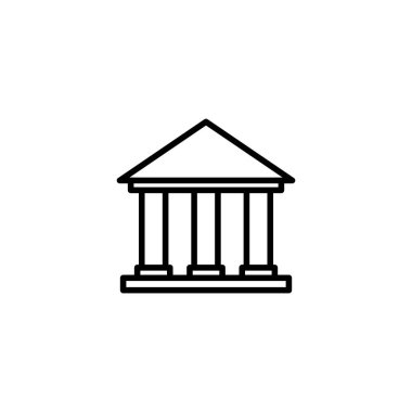 Banka simgesi vektör illüstrasyonu. Banka işareti ve sembol, müze, üniversite