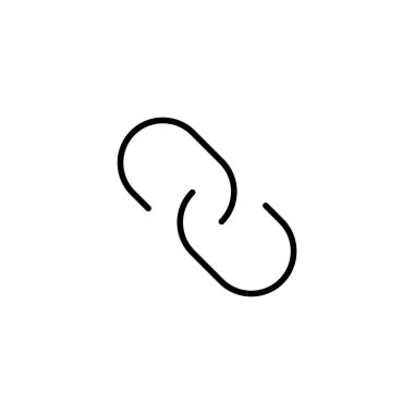 Bağlantı simgesi vektör illüstrasyonu. Hiper bağlantı zinciri işareti ve sembolü