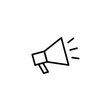 Megafon ikon vektör çizimi. Hoparlör işareti ve sembol