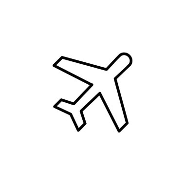 Düzlem ikonu vektör illüstrasyonu. Uçak işareti ve sembol. Uçuş taşıma sembolü. Seyahat işareti. uçak.
