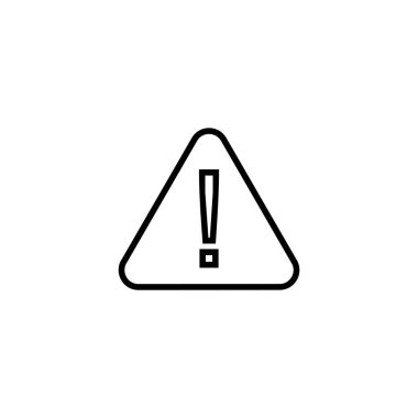 Ünlem tehlikesi işareti illüstrasyonu. Dikkat işareti ve sembol. Tehlike uyarısı işareti