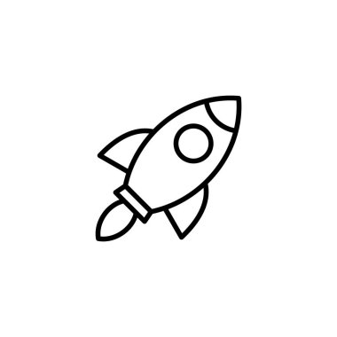 Roket ikon vektör illüstrasyonu. Başlangıç işareti ve sembol. roket fırlatma simgesi