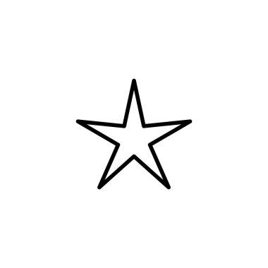 Yıldız Simgesi vektör çizimi. Reyting işareti ve sembol. favori yıldız simgesi