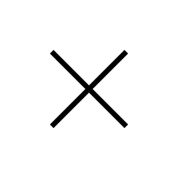 Close Icon Vector Illustration Delete Sign Symbol Cross Sign — Stock Vector