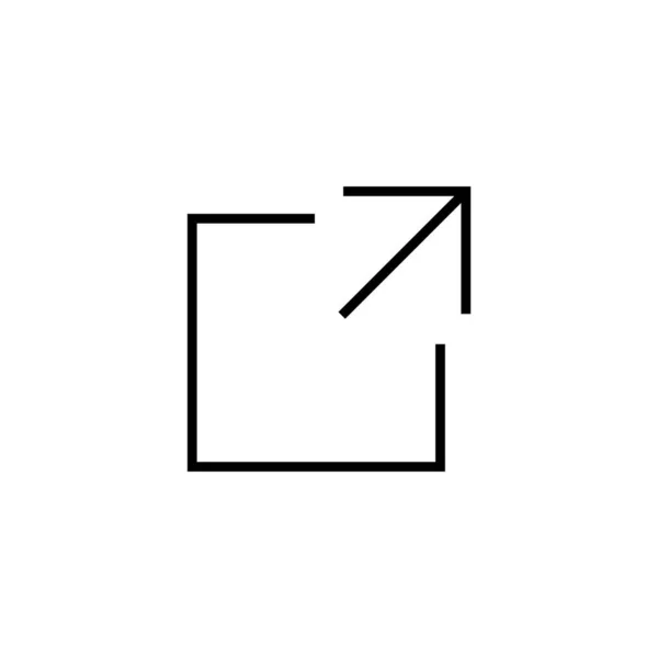 Illustrazione Vettoriale Icona Link Esterno Segno Collegamento Simbolo Simbolo Collegamento — Vettoriale Stock