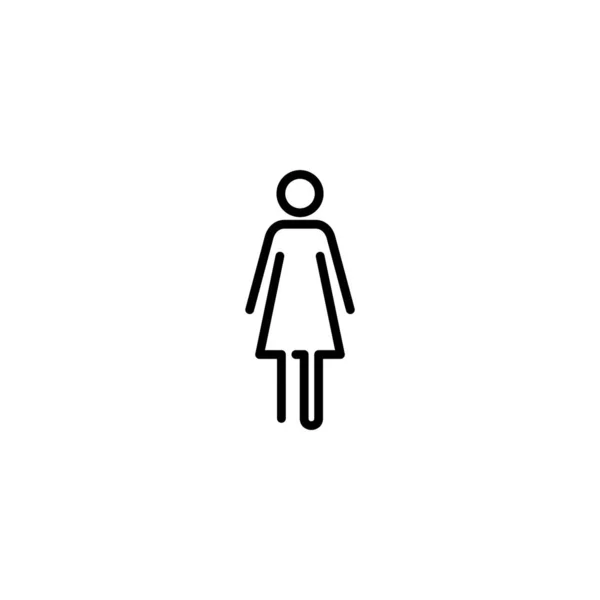 Illustration Vectorielle Icône Féminine Signe Symbole Femme — Image vectorielle