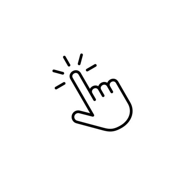 Handklick Symbol Vektor Illustration Zeiger Und Symbol Hand Cursor Symbol — Stockvektor
