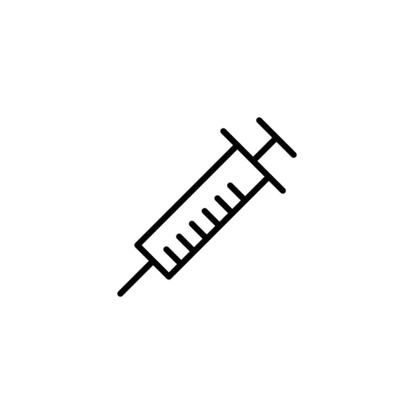Ilustracja Wektora Strzykawki Znak Symbol Wtrysku Ikona Szczepionki — Wektor stockowy