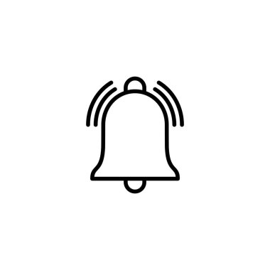 Bell Simgesi vektör çizimi. Web sitesi tasarımı için uyarı işareti ve sembol