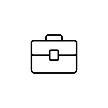 Evrak çantası ikon vektör illüstrasyonu. Bavul işareti ve sembol. bagaj sembolü.